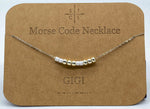 Load image into Gallery viewer, Morse Code Necklace GIGI Silver
