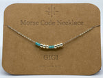Load image into Gallery viewer, Morse Code Necklace GIGI Silver