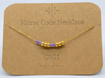 Load image into Gallery viewer, Morse Code Necklace GIGI Gold