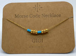 Load image into Gallery viewer, Morse Code Necklace GIGI Gold