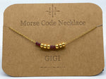 Load image into Gallery viewer, Morse Code Necklace GIGI Gold