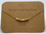 Load image into Gallery viewer, Morse Code Necklace GIGI Gold