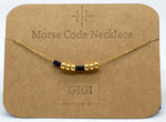 Load image into Gallery viewer, Morse Code Necklace GIGI Gold