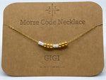 Load image into Gallery viewer, Morse Code Necklace GIGI Gold
