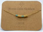 Load image into Gallery viewer, Morse Code Necklace GIGI Gold
