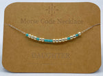 Load image into Gallery viewer, Morse Code Necklace DAUGHTER Silver