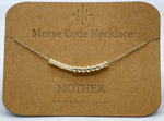Load image into Gallery viewer, Morse Code Necklace MOTHER Silver