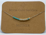 Load image into Gallery viewer, Morse Code Necklace MOTHER Silver