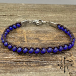 Load image into Gallery viewer, Skinny Tasha Matte Purple Bracelet