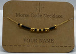 Load image into Gallery viewer, Morse Code Necklace CUSTOM Gold
