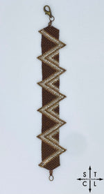 Load image into Gallery viewer, Peyote Stitch Large Chevron Bracelet