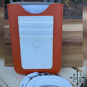 Burnt Orange & White Harper Crossbody