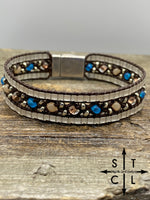 Load image into Gallery viewer, Tasha Clear Copper Blue Beige  Bracelet
