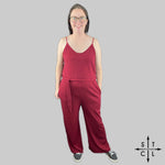 Load image into Gallery viewer, Maroon Ballet Jumpsuit
