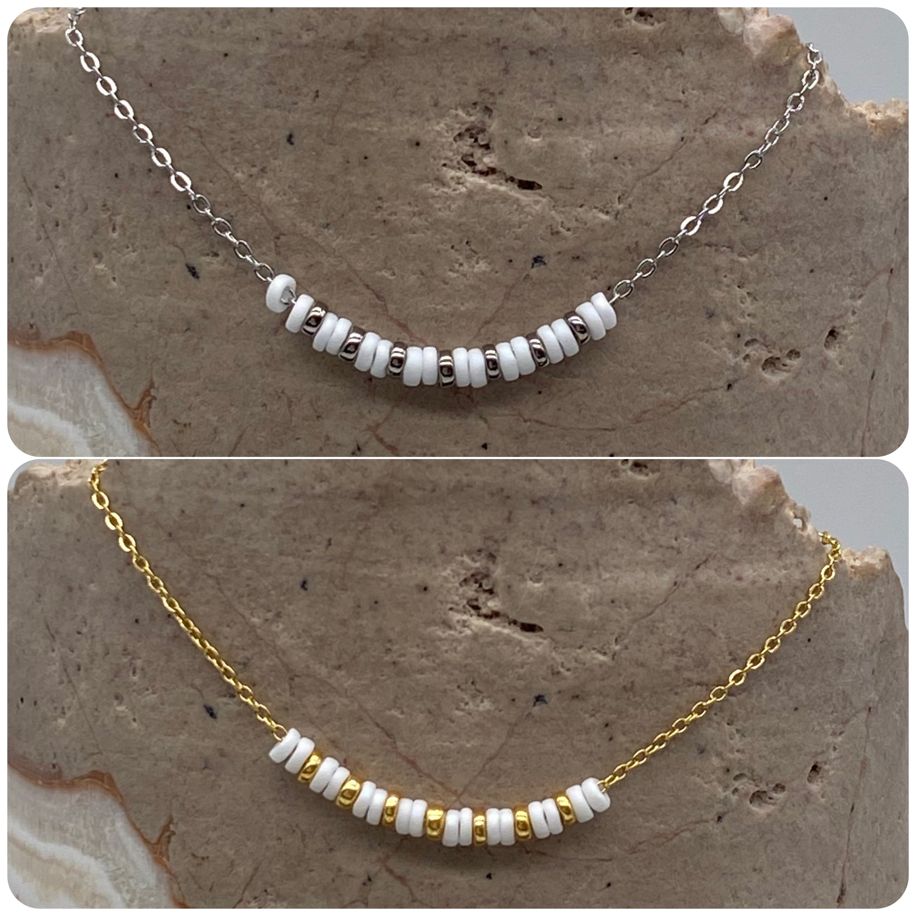 White No Charm Necklace
