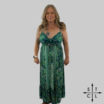 Load image into Gallery viewer, Printed Spaghetti Strap Maxi with Tie
