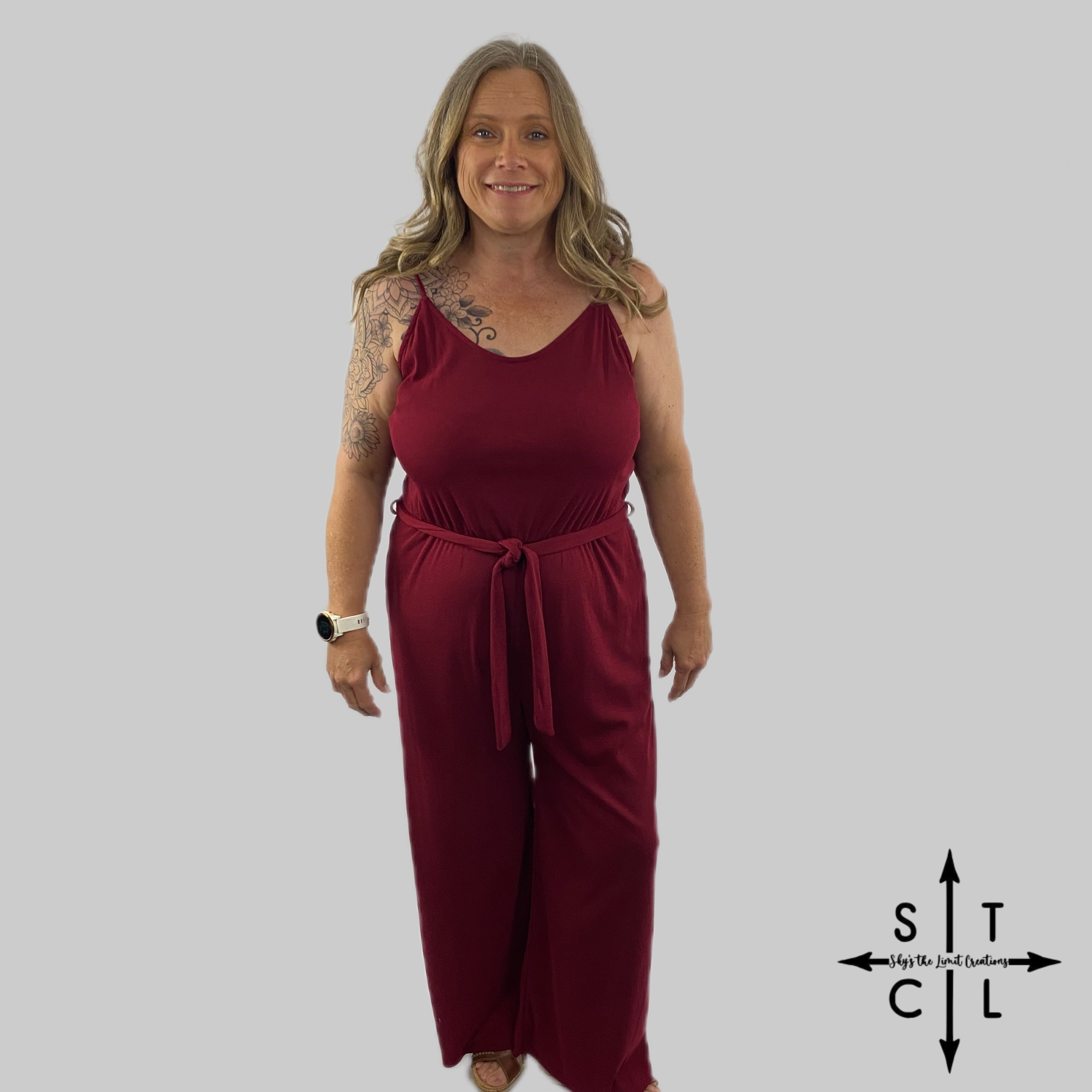 Maroon Ballet Jumpsuit