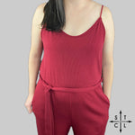 Load image into Gallery viewer, Maroon Ballet Jumpsuit
