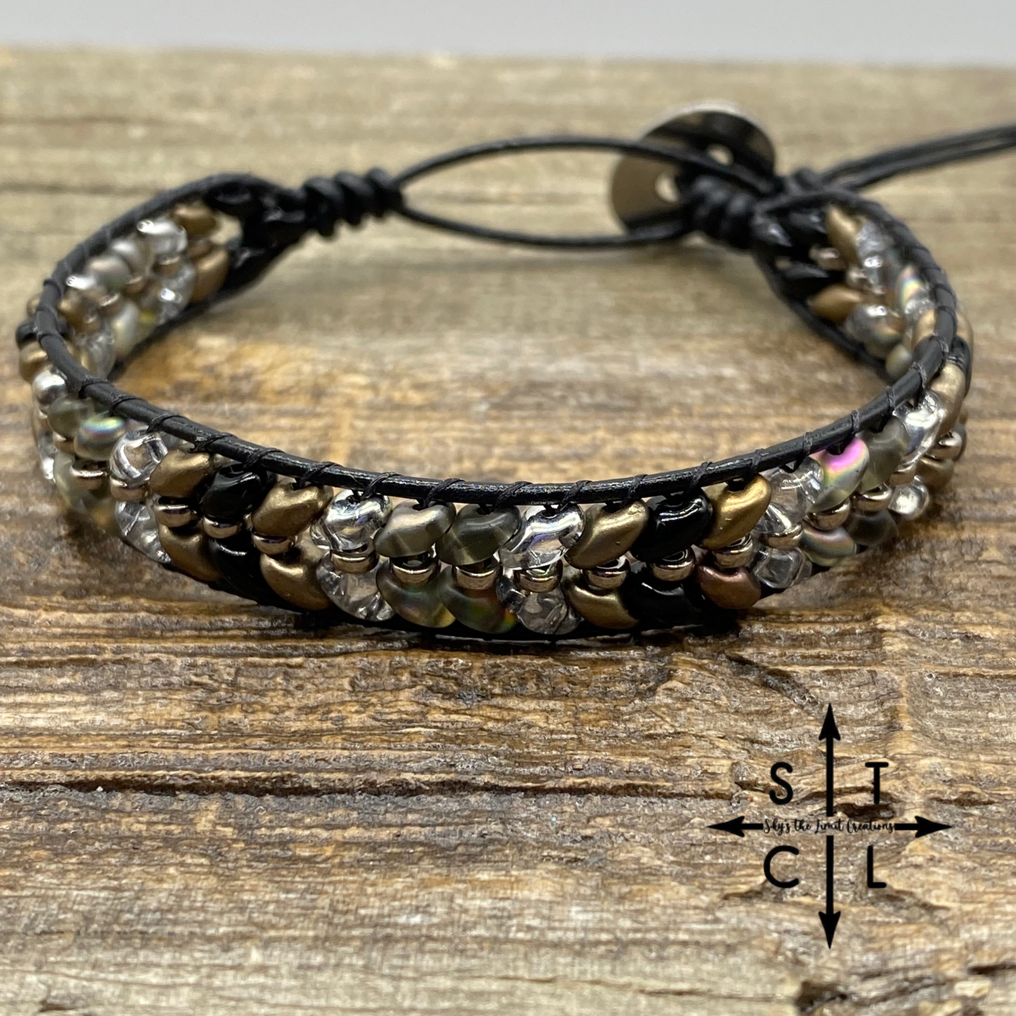 Christine Black Metal Mix Bracelet