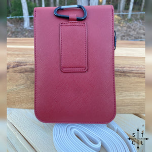 Maroon & White Harper Crossbody