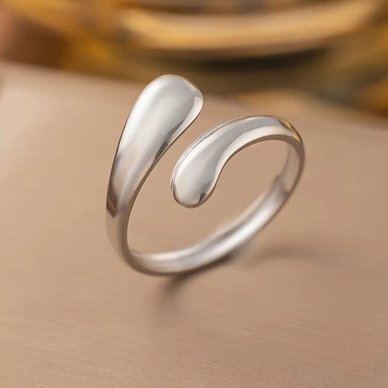 Stainless Steel Adjustable Droplet Ring