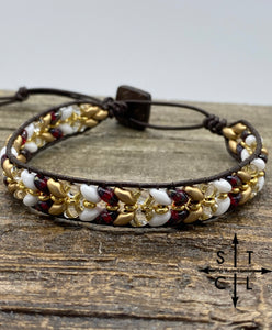 Maroon White Gold Christine Bracelet