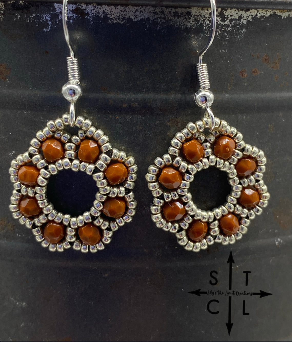 Burnt Orange Amanda Earrings