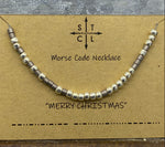 Load image into Gallery viewer, Morse Code Necklace MERRY CHRISTMAS
