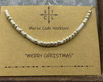 Load image into Gallery viewer, Morse Code Necklace MERRY CHRISTMAS
