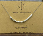 Load image into Gallery viewer, Morse Code Necklace BAND MOM
