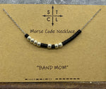 Load image into Gallery viewer, Morse Code Necklace BAND MOM
