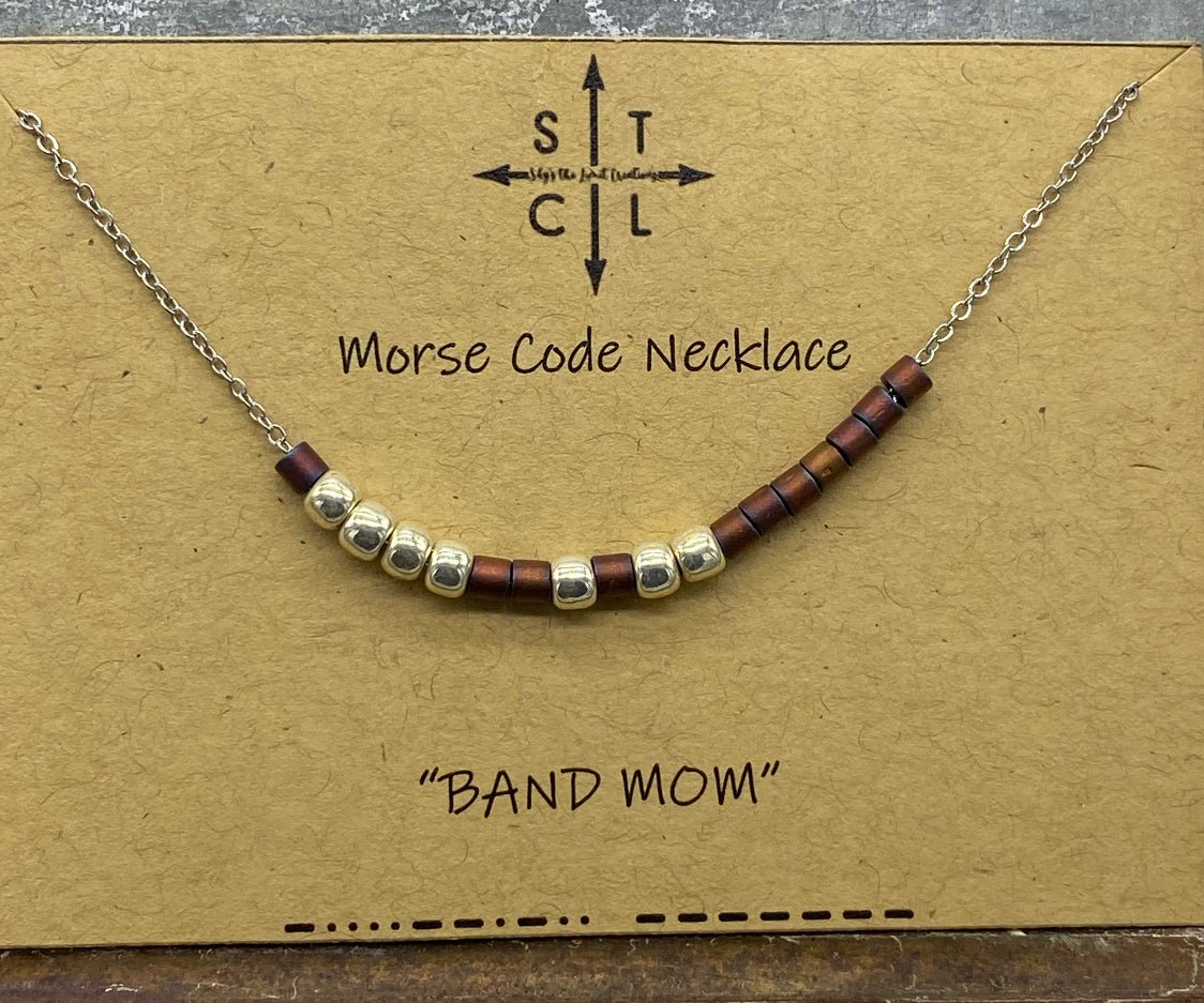 Morse Code Necklace BAND MOM