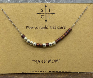 Morse Code Necklace BAND MOM