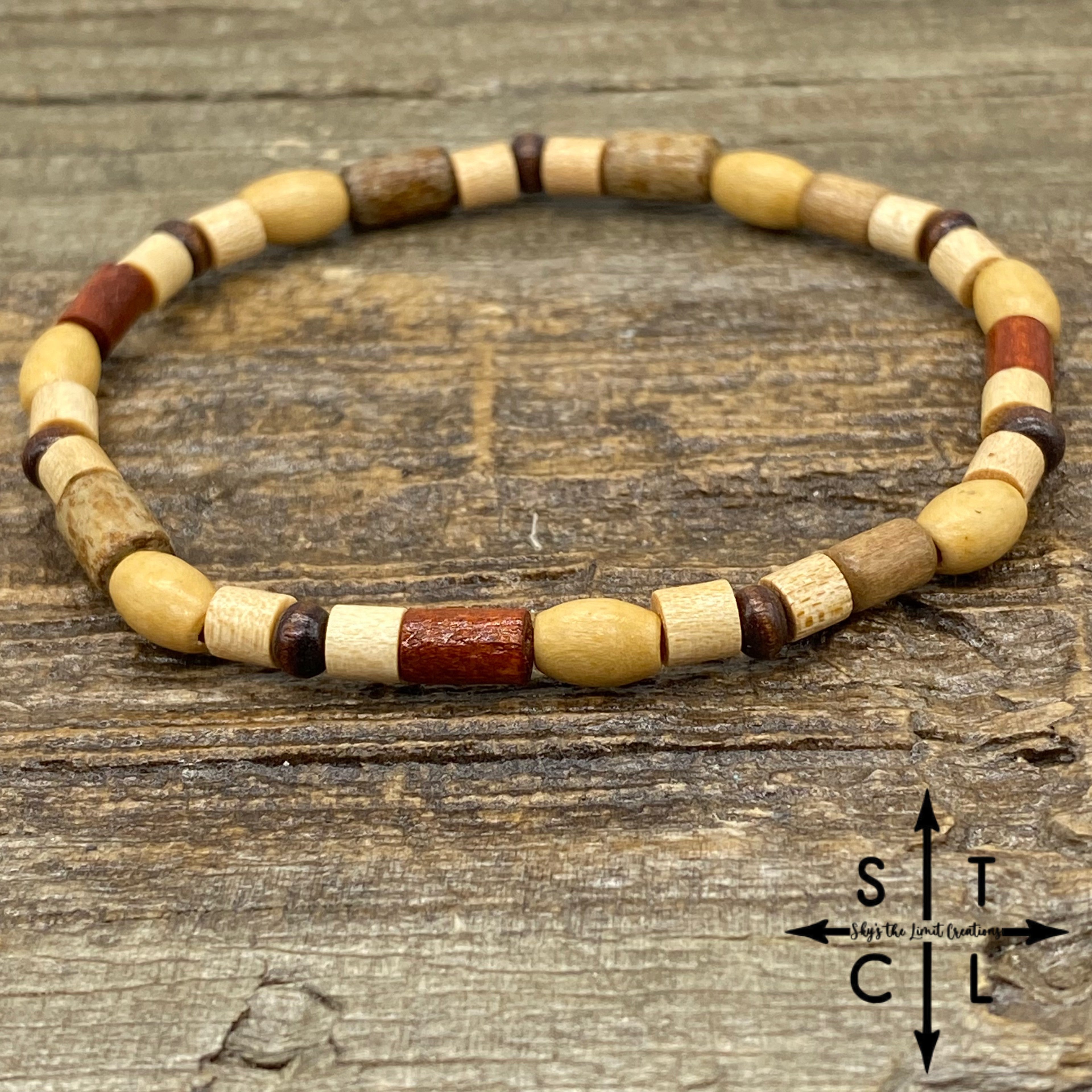 Stretch Bracelet Small Mix Wood