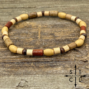 Stretch Bracelet Small Mix Wood