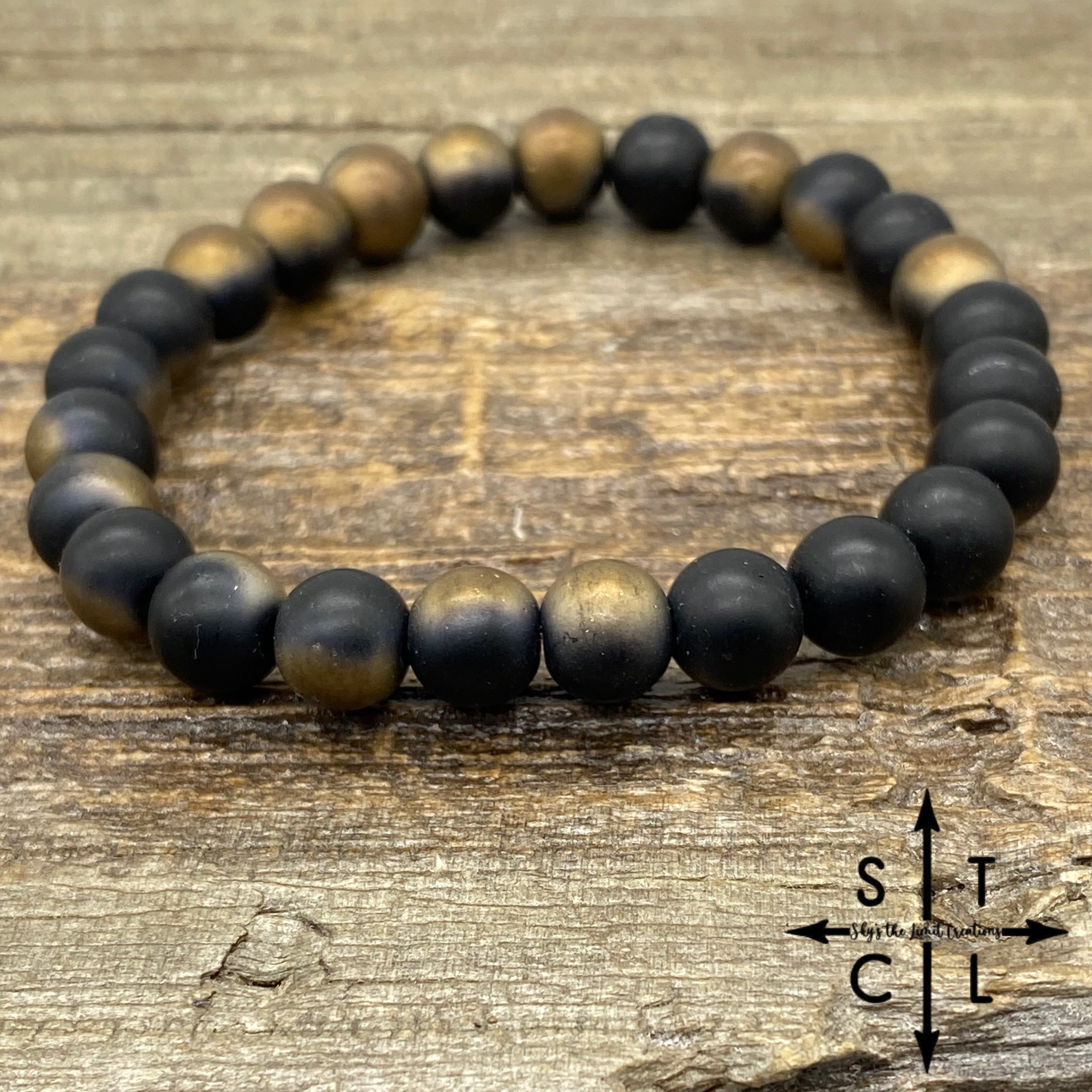 Stretch Bracelet Black Gold