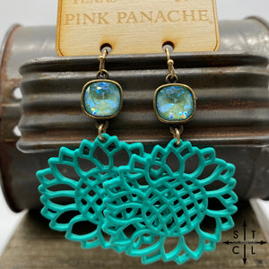 Turquoise Flower Earrings