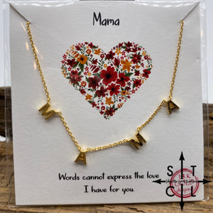 Gold Dipped Mama Necklace