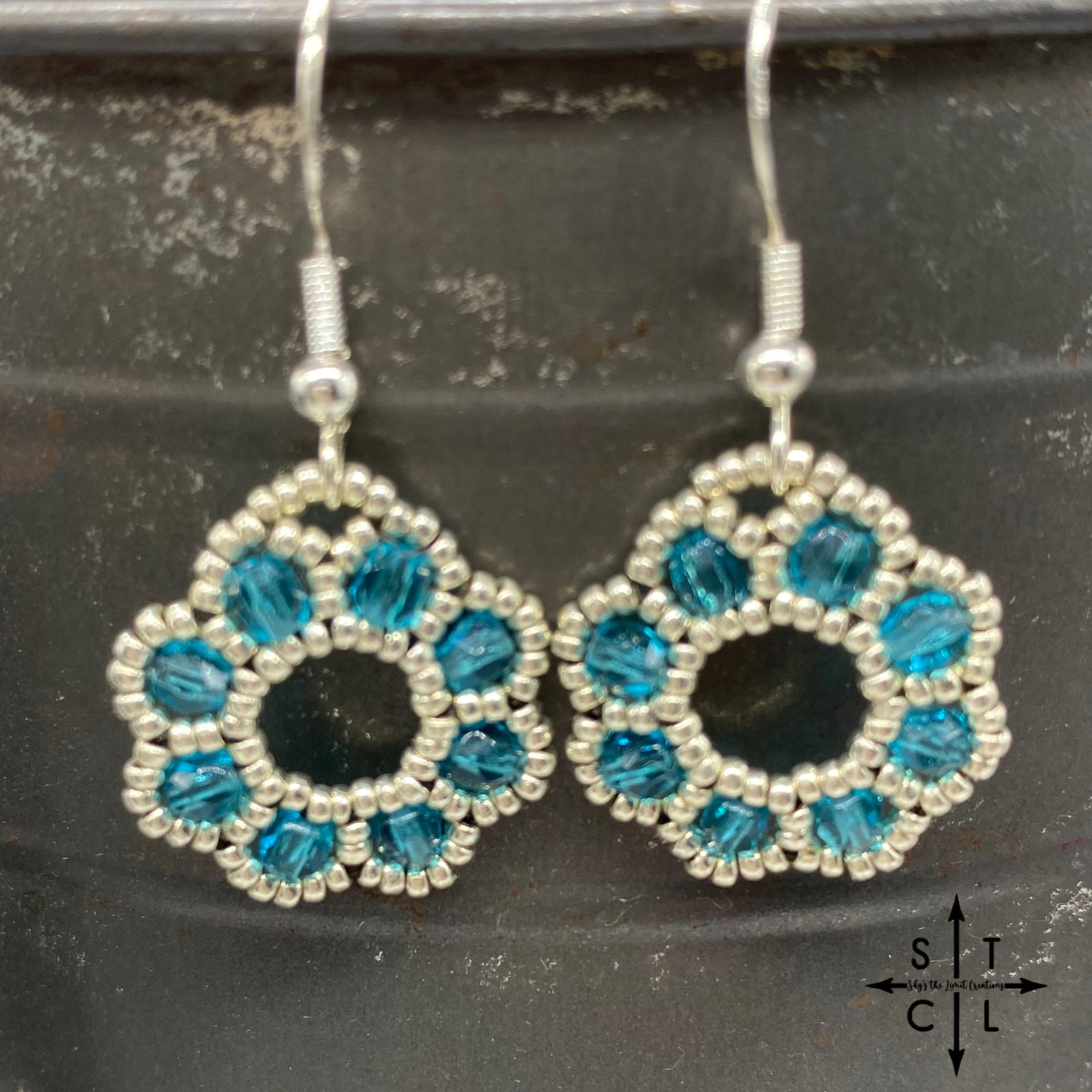 Clear Turquoise Amanda Earrings