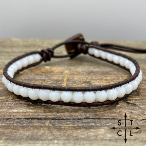 Sara White Crystal Bracelet