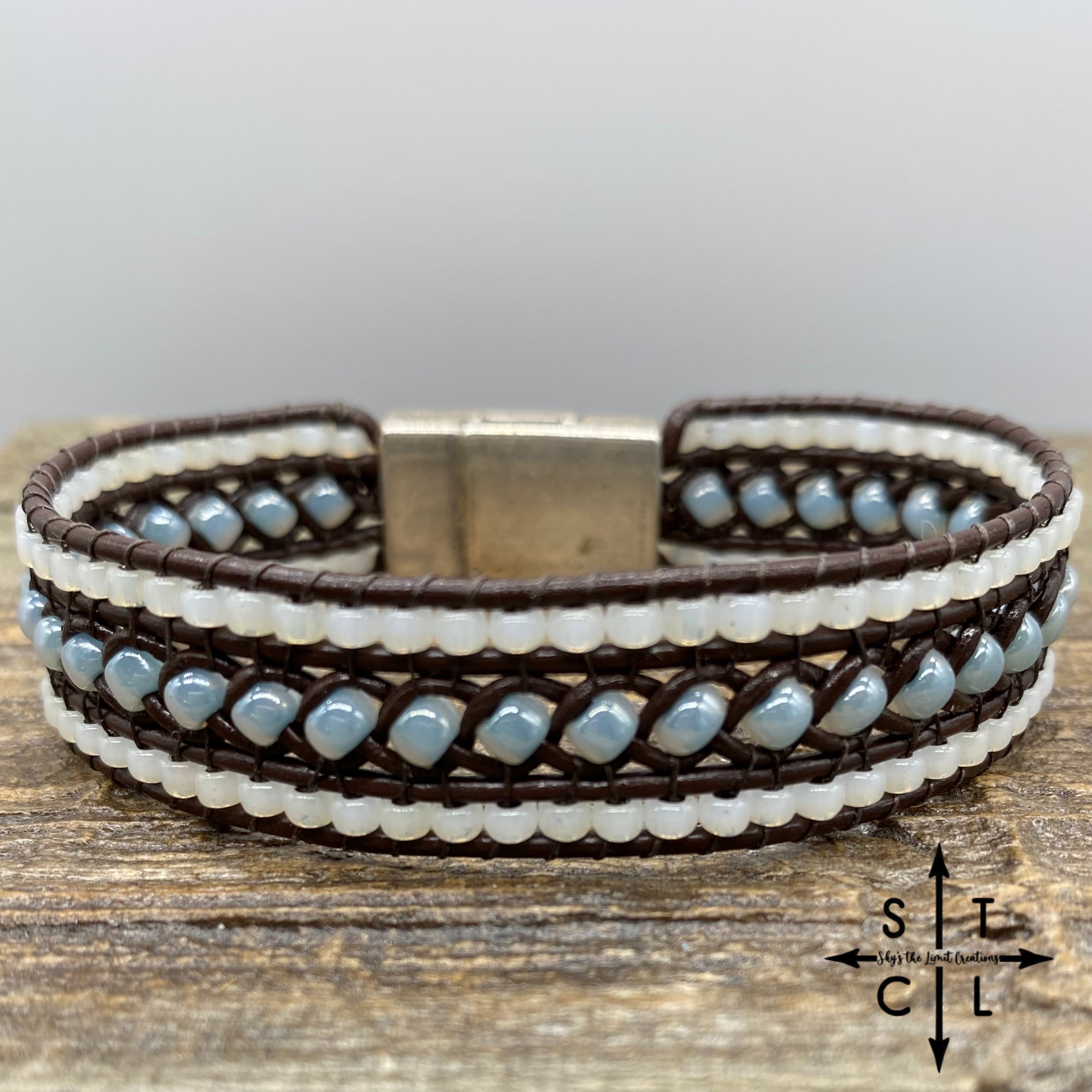 Tasha Light Blue Pearl White Bracelet
