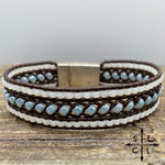 Load image into Gallery viewer, Tasha Light Blue Pearl White Bracelet
