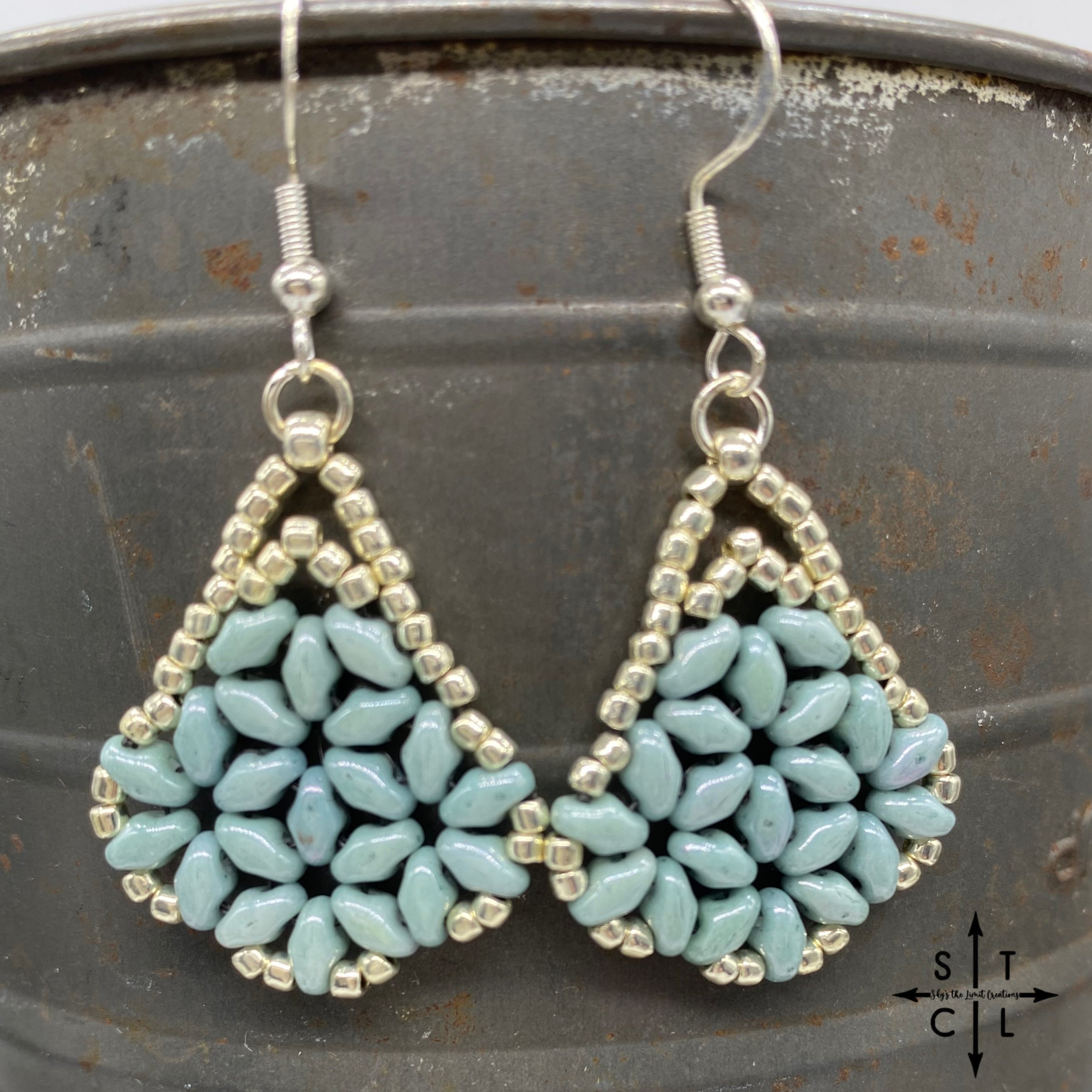 Light Turquoise Silver Sharon Earrings