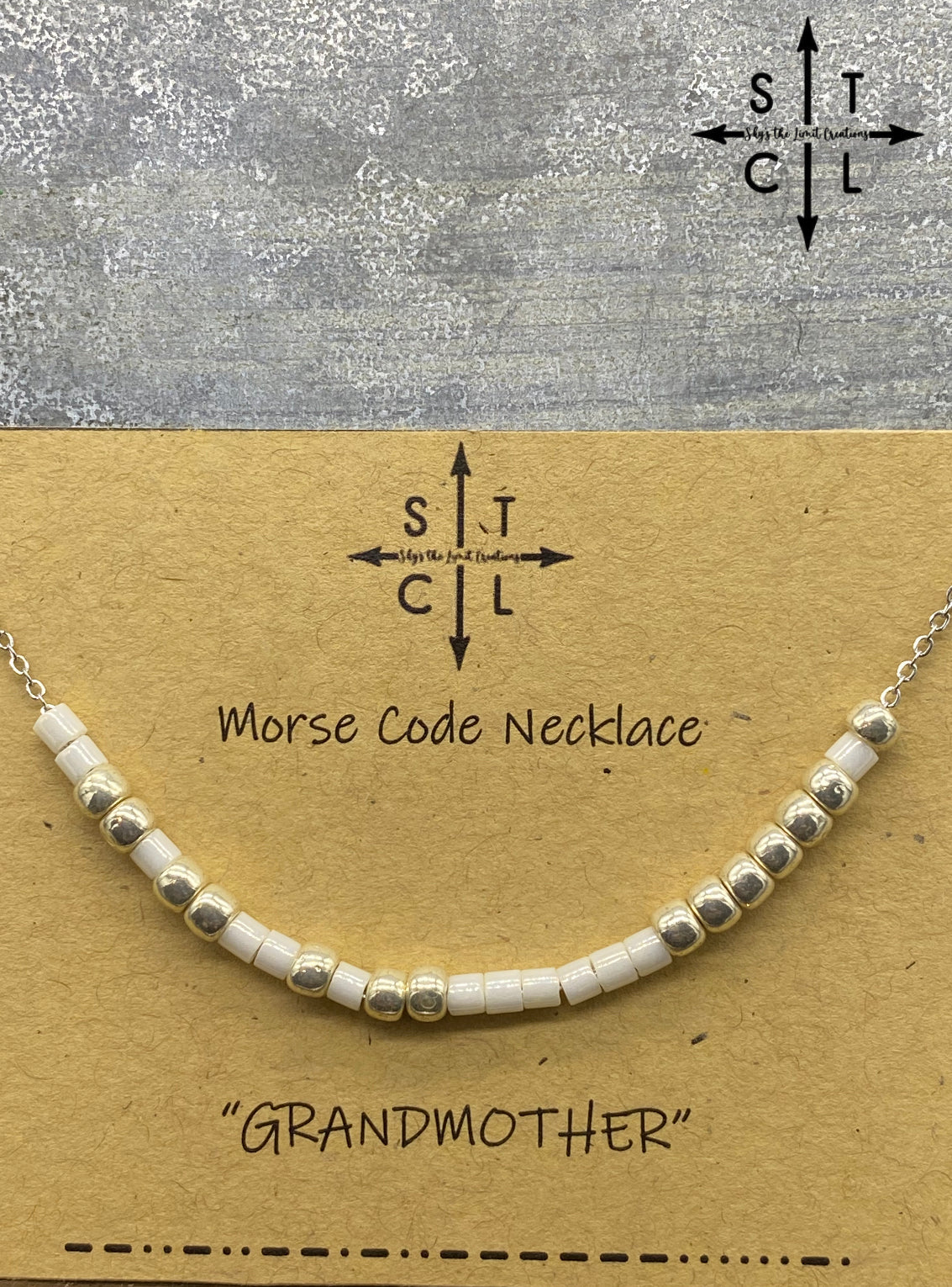 Morse Code Necklace Grandmother