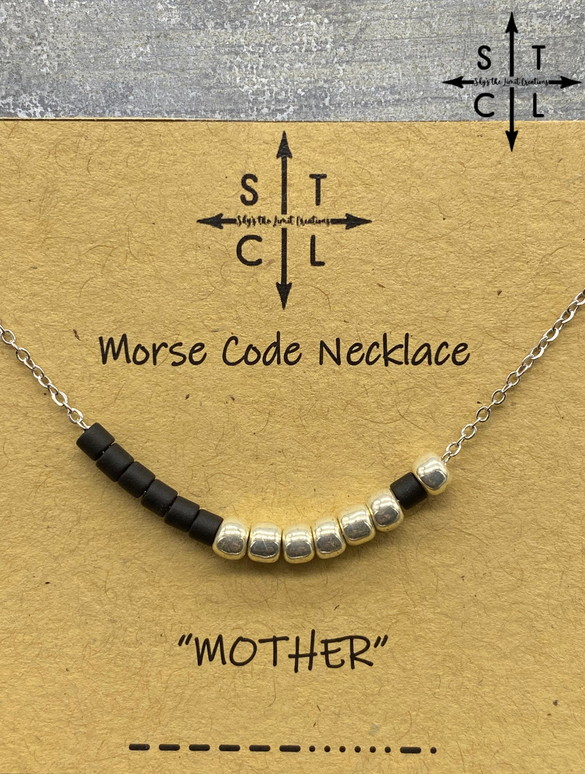 Morse Code Necklace MOTHER