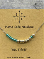 Load image into Gallery viewer, Morse Code Necklace MOTHER
