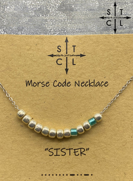 DIY Morse Code Necklace with Delica Seed Beads -