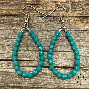 Mini Crystal Teardrop Turquoise