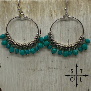 Rebecca Mini Earrings Turquoise Solid