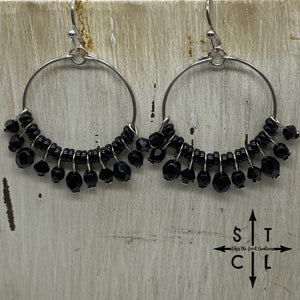 Rebecca Mini Earrings Black